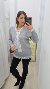 PULL PIZZO GRIGIO